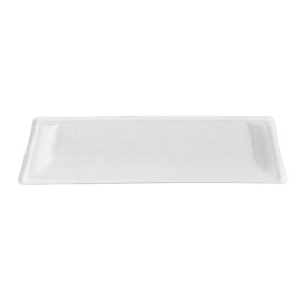 Sugarcane Tray Bagasse White 25,5x12,7 cm (500 Units)