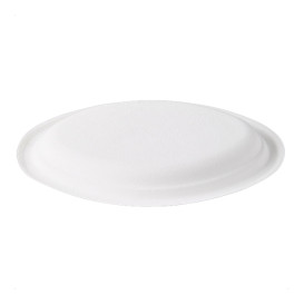 Sugarcane Tray Bagasse White 25,4x17,5 cm (500 Units)