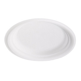 Sugarcane Plate Bagasse White Ø17,5 cm (50 Units) 