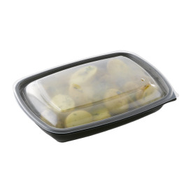 Plastic Lid for Deli Container PP Rectangular shape Black 28x20cm (50 Units) 