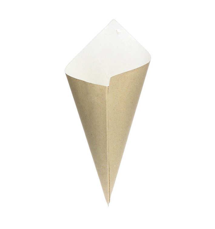 Paper Food Cone Natural 24cm 100g (200 Units)