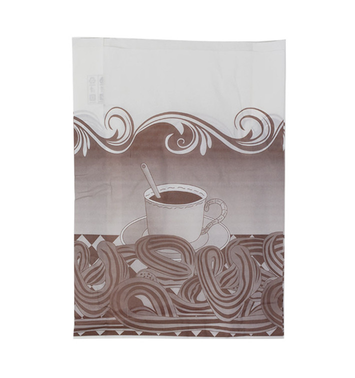 Paper Food Bag for Churros Grease-Proof 22+12x36cm (250 Units)  