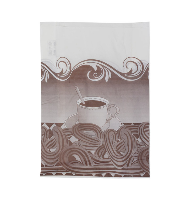 Paper Food Bag for Churros Grease-Proof 30+10x42cm (1000 Units)