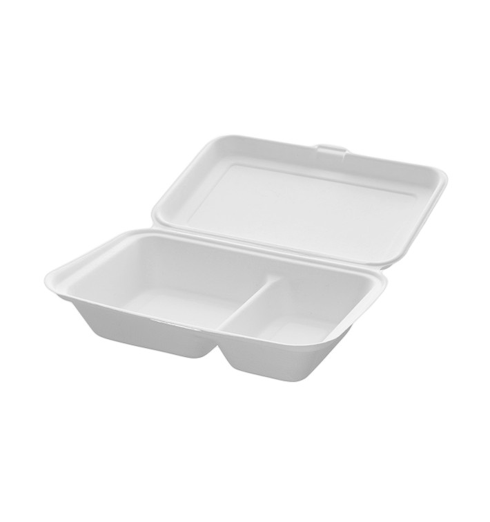 Sugarcane Hinged Burger Container 24,0x12,5x6,5cm (400 Units)