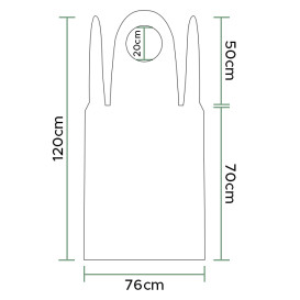 Disposable Plastic Apron PE G80 Red 76x120cm (100 Units)  