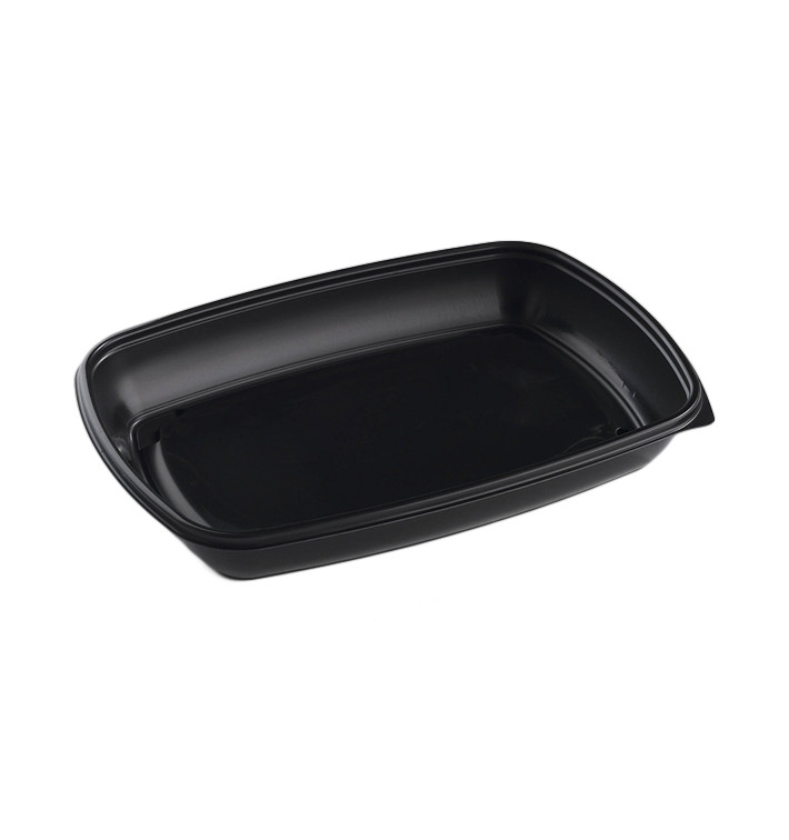 Plastic Deli Container PP Black 1350ml 28x20x4cm (150 Units)