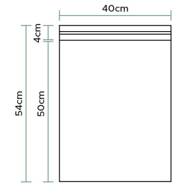 Plastic Bags Adhesive Flap CPP G160 40x50cm (1000 Units)