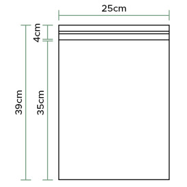 Plastic Bags Adhesive Flap CPP G160 25x35cm (1000 Units)