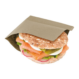 Paper Food Bag Grease-Proof Opened L Shape 12x12,2cm Natural (6000 Units)