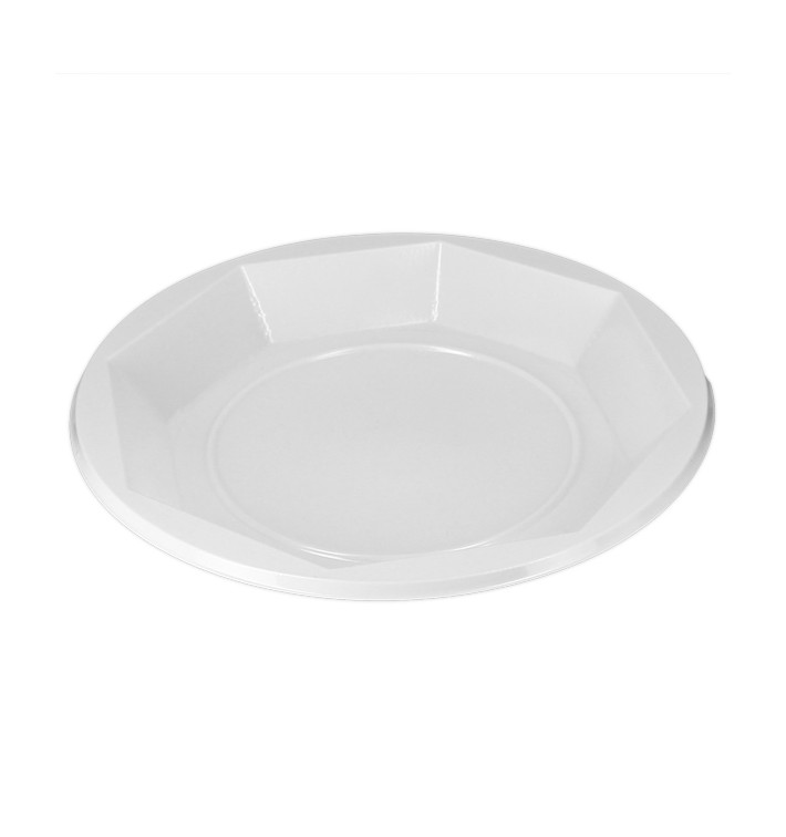 Reusable Plate Deep Economic PS White Ø22cm (30 Units) 