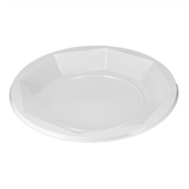 Reusable Plate Deep Economic PS White Ø22cm (420 Units)