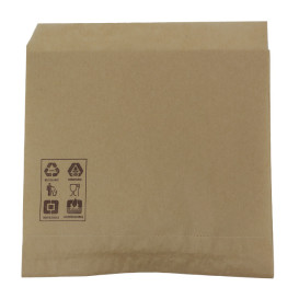 Paper Food Bag Grease-Proof Opened L Shape Kraft 15x15cm (3000 Units)