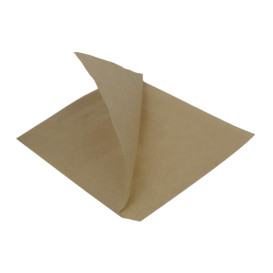 Paper Food Bag Grease-Proof Opened L Shape Kraft 15x15cm (3000 Units)