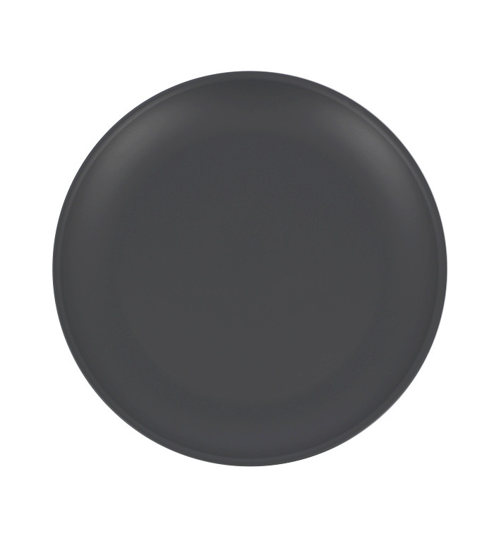 Reusable Plate Durable PP Mineral Antracite Ø23,5cm (54 Units)