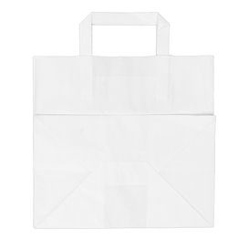 Paper Bag with Handles White Flat 70g/m² 26+18x26cm (250 Units)