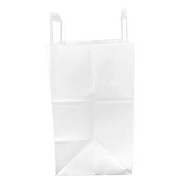 Paper Bag with Handles White Flat 70g/m² 32+22x26cm (250 Units)