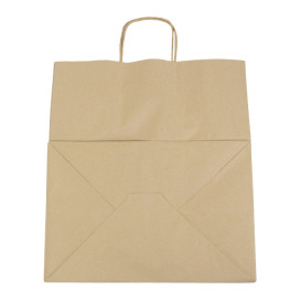 Paper Bag with Handles Kraft 120g/m² 36+24x39cm (50 Units)