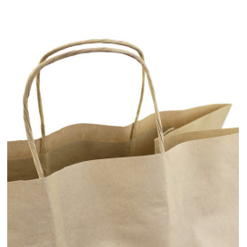 Paper Bag with Handles Kraft 120g/m² 36+24x39cm (50 Units)