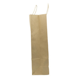 Paper Bag with Handles Kraft Hawanna 100g/m² 32+12x41cm (200 Units)