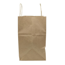 Paper Bag with Handles Kraft Brown 80g/m² 30+18x29cm (250 Units)