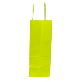 Paper Bag with Handles Green 100g/m² 22+9x23cm (250 Units)