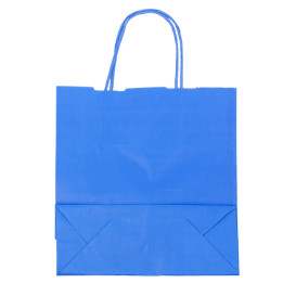 Paper Bag with Handles Turquoise 100g/m² 22+9x23cm (25 Units) 