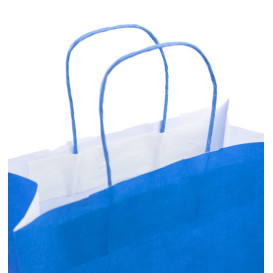 Paper Bag with Handles Turquoise 100g/m² 25+11x31cm (25 Units) 