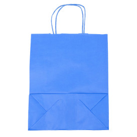 Paper Bag with Handles Turquoise 100g/m² 25+11x31cm (25 Units) 