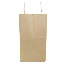 Paper Bag with Handles Kraft Brown 100g/m² 35+18x34cm (25 Units)