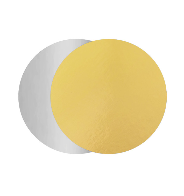 Paper Cake Circle Gold and Silver 18cm (100 Units)  