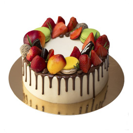 Paper Cake Circle Gold and White 18cm (100 Units)  