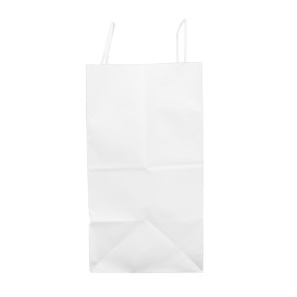 Paper Bag with Handles Kraft White 100g/m² 35+18x34cm (25 Units) 