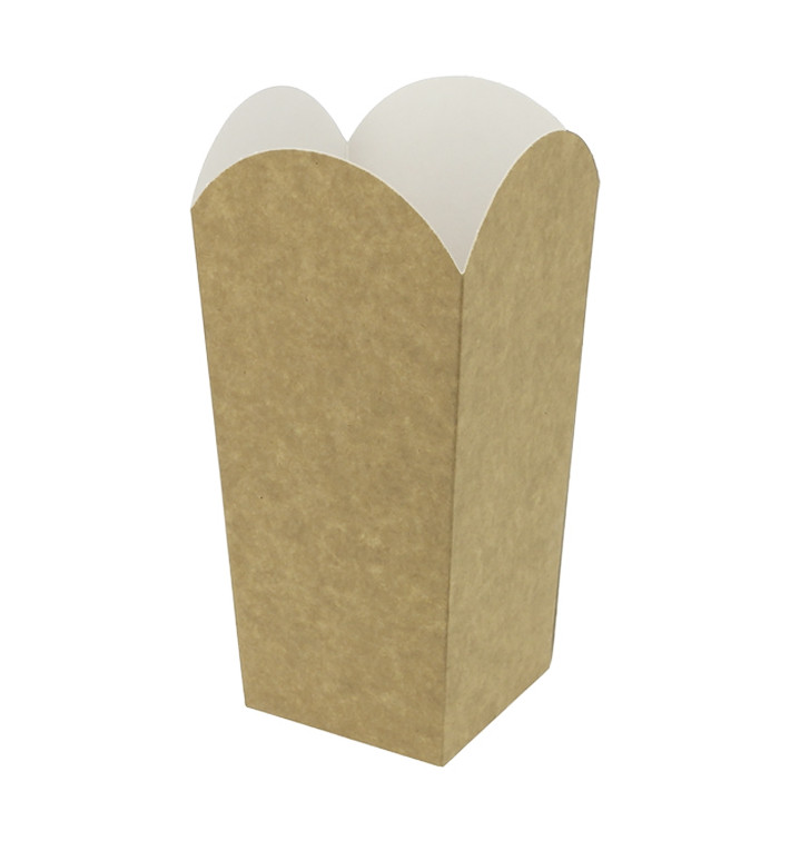 Paper Popcorn Box Small Size Kraft 45g 6,5x8,5x15cm (700 Units)