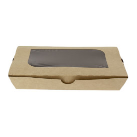 Paper Take-out Container "Premium" 21x13x3,5cm 730ml (25 Units)