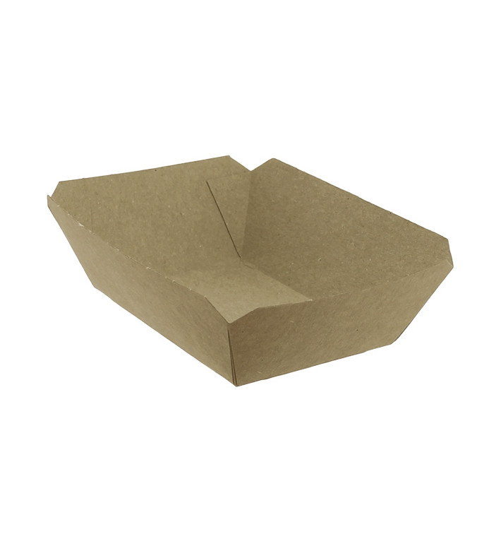 Paper Food Boat Tray Kraft-Kraft 250ml 9,6x6,5x4,2cm (1000 Units)