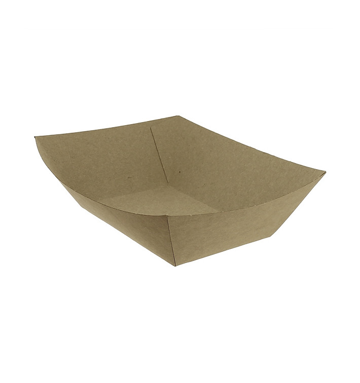 Paper Food Boat Tray Kraft-Kraft 525ml 12,2x8x5,5cm (600 Units)