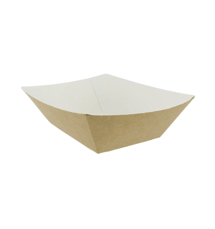 Paper Food Boat Tray Kraft 525ml 12,2x8x5,5cm (25 Units) 