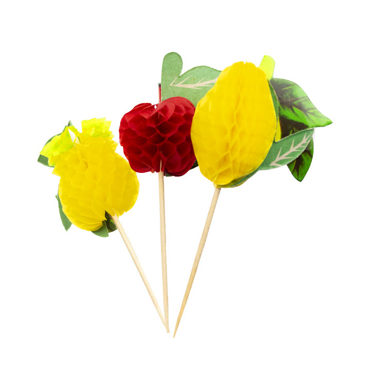 Ice Cream Decorating Set Fruit Design 10cm (100 Units)  