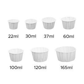 Pleated Paper Souffle Cup 100ml (250 Units)  