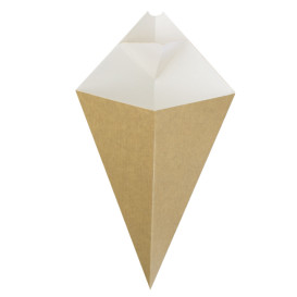 Paper Dipping Cone Kraft 27cm 250g (1.200 Units)