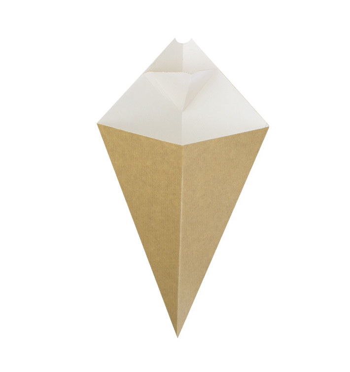 Paper Dipping Cone Kraft 27cm 250g (1.200 Units)