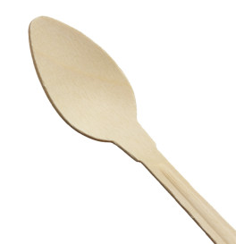 Wooden Teaspoon Coffee 12cm (1000 Units)