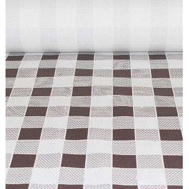 Paper Tablecloth Roll Brown Checkers 1x100m. 40g (1 Unit) 