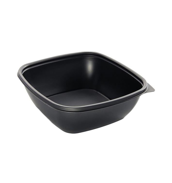 Plastic Deli Container PP Black 750ml 16,5x16,5x6cm (300 Units)