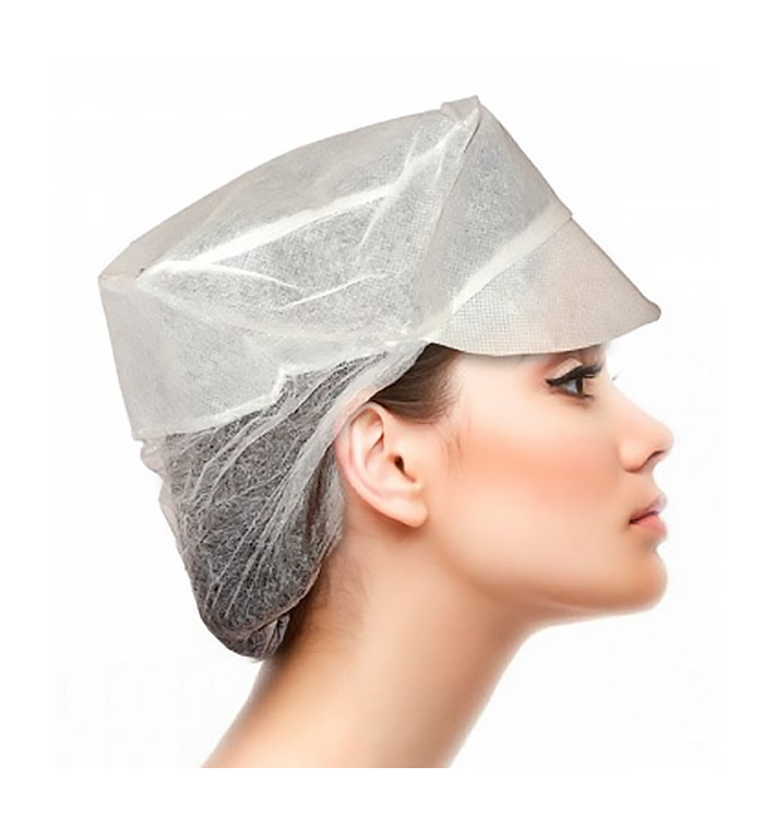 Disposable Bouffant Cap Viser with Pickup (1000 Units)