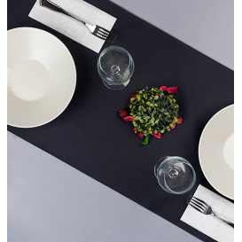 Airlaid Table Runner Black 0,4x48m P30cm (6 Units)