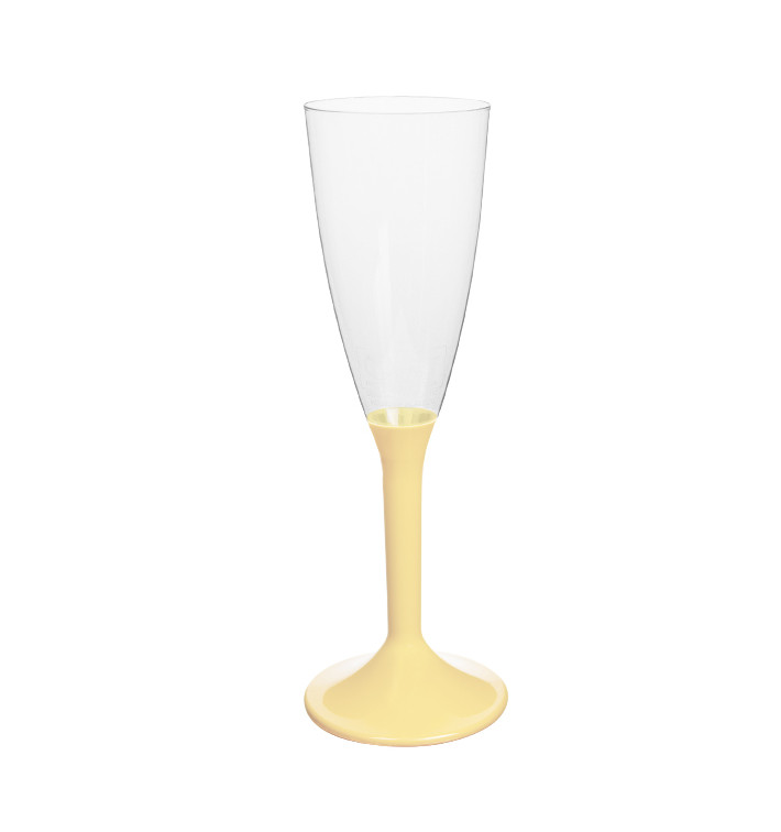 Plastic Stemmed Flute Sparkling Wine Cream 120ml 2P (200 Units)