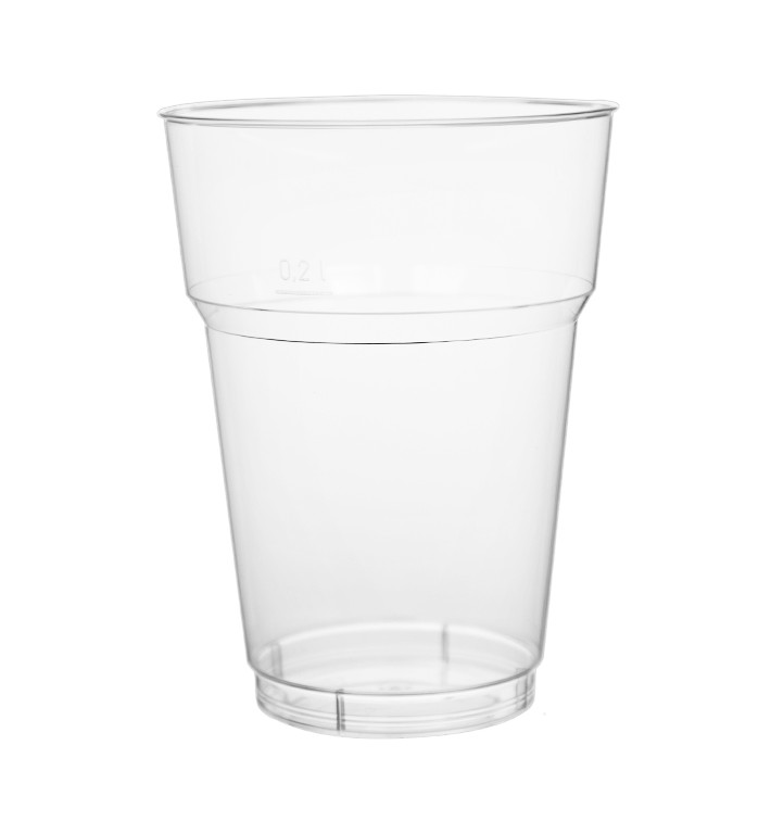 Plastic Pint Glass PS Clear Crystal 200 ml (1.000 Units)