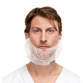 Disposable Beard Cover "TST" PP White (100 Units)