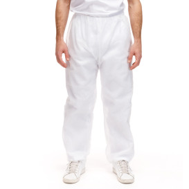 Disposable Plastic Trousers "TST" PP White 30gr. (50 Units)